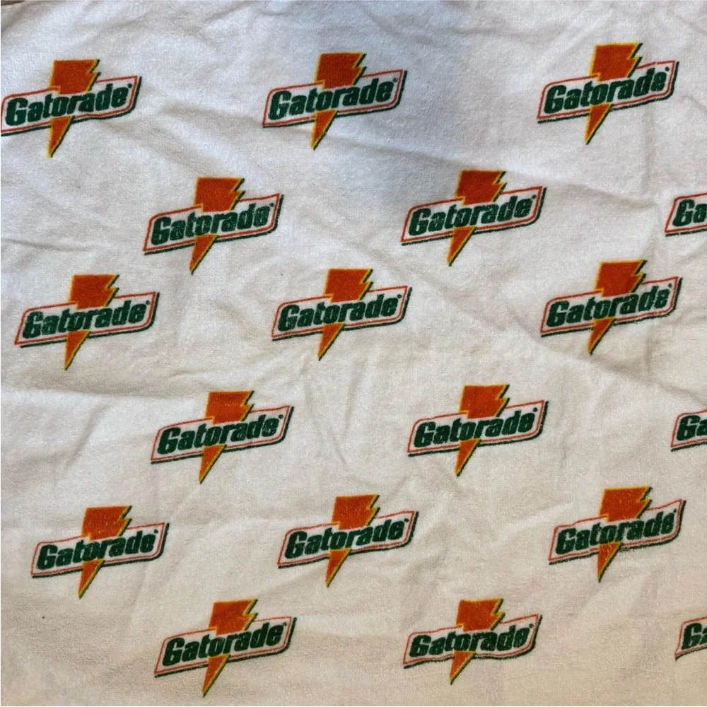 Vintage 90s Gatorade Bolt Towel Cannon USA 40x21 Cotton Advertising NOS